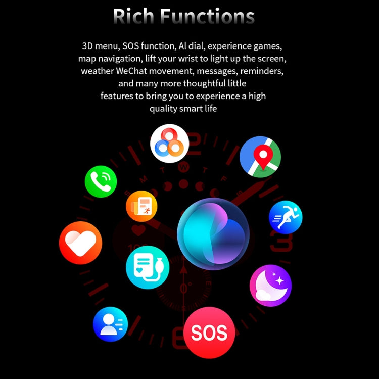 W7 1.43 inch IP68 Waterproof Smart Watch, Support Sedentary Reminder / Sleep Monitoring(Orange) by buy2fix