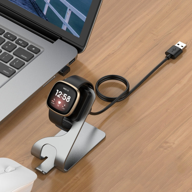 For Google Pixel Watch 3 41 / 45mm Rotatable Smart Watch Fast Charger Metal Dock Charger Holder(Grey) - Other by buy2fix | Online Shopping UK | buy2fix