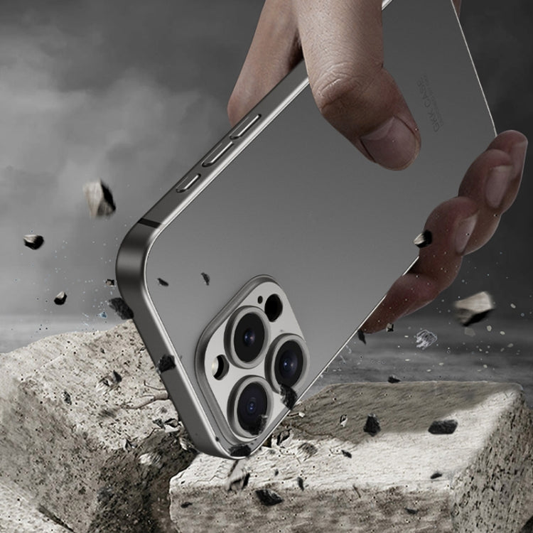 For iPhone 16 Pro GKK AG Craft Skin Feel Full Coverage Phone Case(Titanium Grey) by GKK
