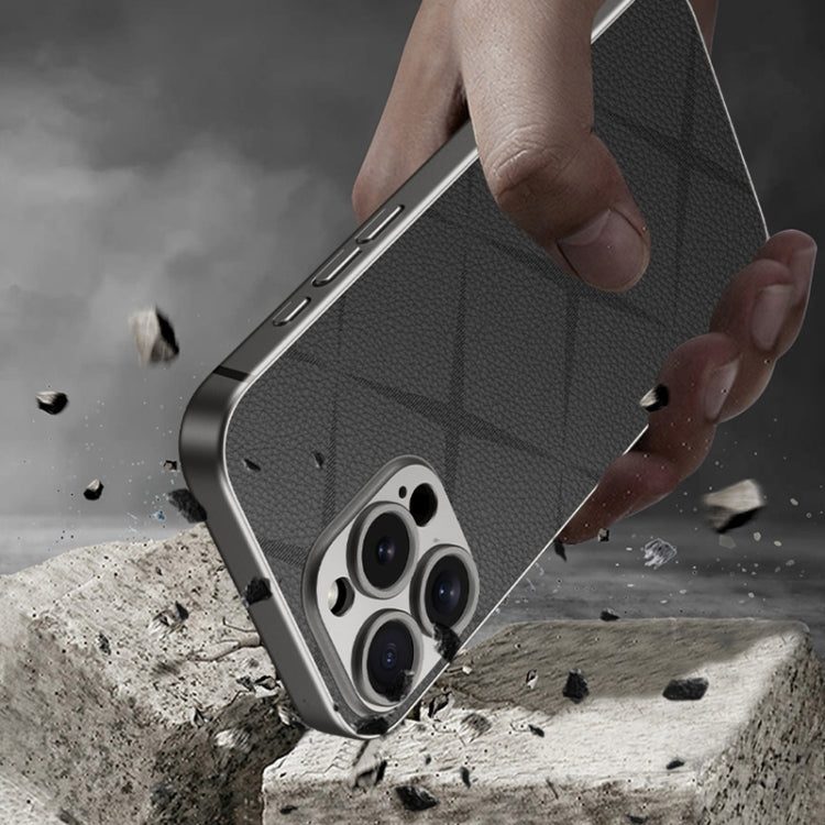 For iPhone 16 GKK Asterism Metal Paint Skin Feel Leather Full Coverage Phone Case(Purple) by GKK