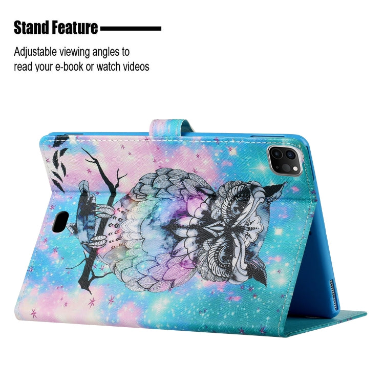 For iPad Pro 11 2025 / 2024 Colored Drawing Pattern Flip Leather Smart Tablet Case(Owl) by buy2fix
