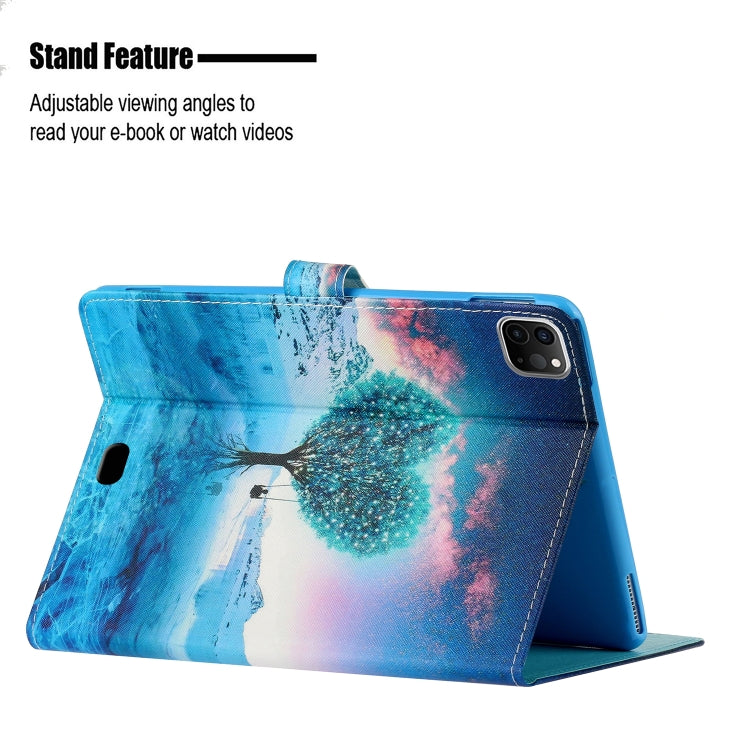 For iPad Pro 11 2025 / 2024 Colored Drawing Pattern Flip Leather Smart Tablet Case(Tree) by buy2fix