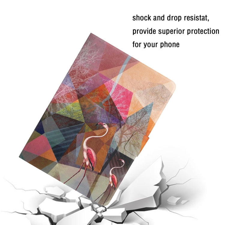 For iPad Pro 11 2025 / 2024 Colored Drawing Pattern Flip Leather Smart Tablet Case(Flamingo) by buy2fix