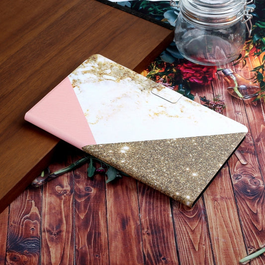 For iPad Pro 11 2025 / 2024 Colored Drawing Pattern Flip Leather Smart Tablet Case(White Gold) by buy2fix