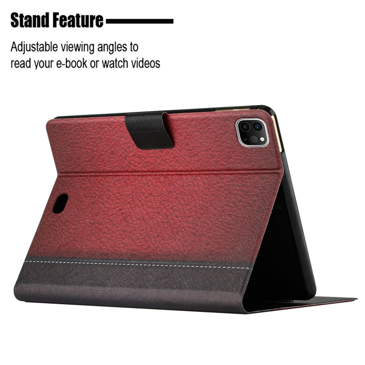 For iPad Pro 11 2025 / 2024 Stitching Solid Color Flip Leather Smart Tablet Case(Red) by buy2fix