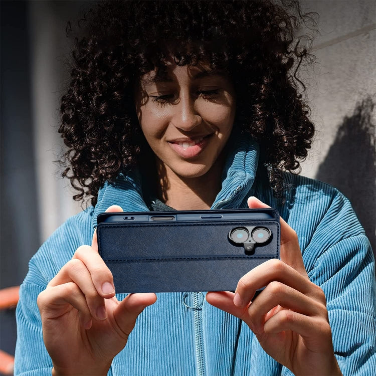 For iPhone 16 Plus LC.IMEEKE RFID Anti-theft Leather Phone Case(Blue) by LC.IMEEKE