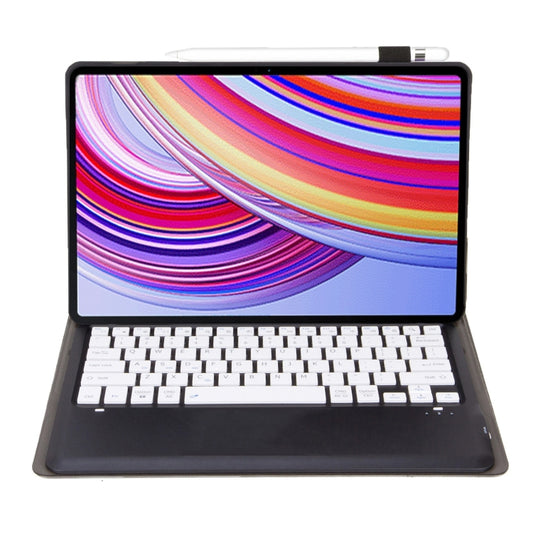 For Xiaomi Redmi Pad Pro 12.1 A0N11 Detachable Bluetooth Keyboard TPU Lambskin Leather Tablet Case(Black White) by buy2fix