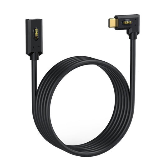 240W USB-C / Type-C Male to Female Multi-function Elbow USB 4.0 Data Extension Cable, Length:1m by buy2fix