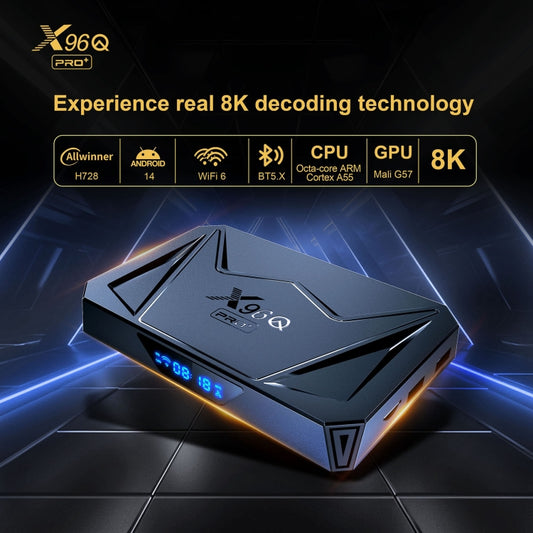 X96Q Pro+ Cortex-A55 Android 14 Octa-core CPU 4K HD Internet Set-top Box, RAM:2GB+16GB(US Plug) by buy2fix