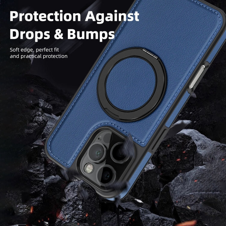 For iPhone 16 Yashi 360 Degree Rotating MagSafe Holder Phone Case(Blue) by buy2fix