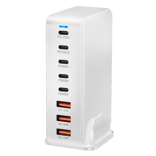 440W GaN USB Power Adapter Travel Charger with 3 x USB, 5 x PD Port, Plug:EU Plug(White) by buy2fix