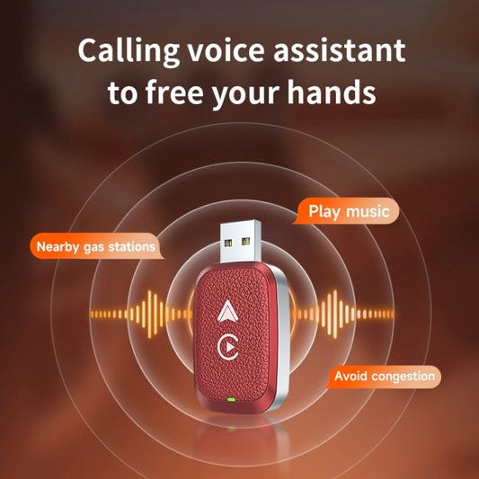 2 in 1 Car Carplay / Android Auto Carplay Box Wired to Wireless Adapter(Orange) by buy2fix