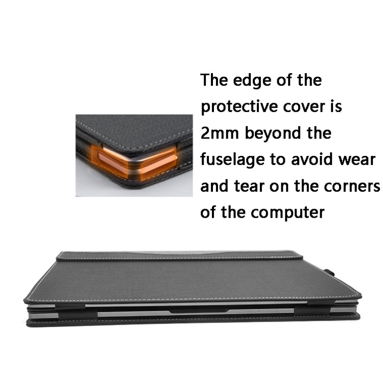 For Xiaomi Pro 15.6 2020 Laptop Anti-Drop Leather Protective Case(Grey) by buy2fix