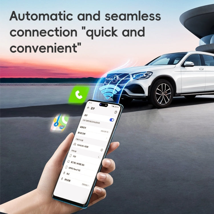 2 in 1 Car Carplay / Android Auto Carplay Box Wired to Wireless Smart Adapter(White) by buy2fix