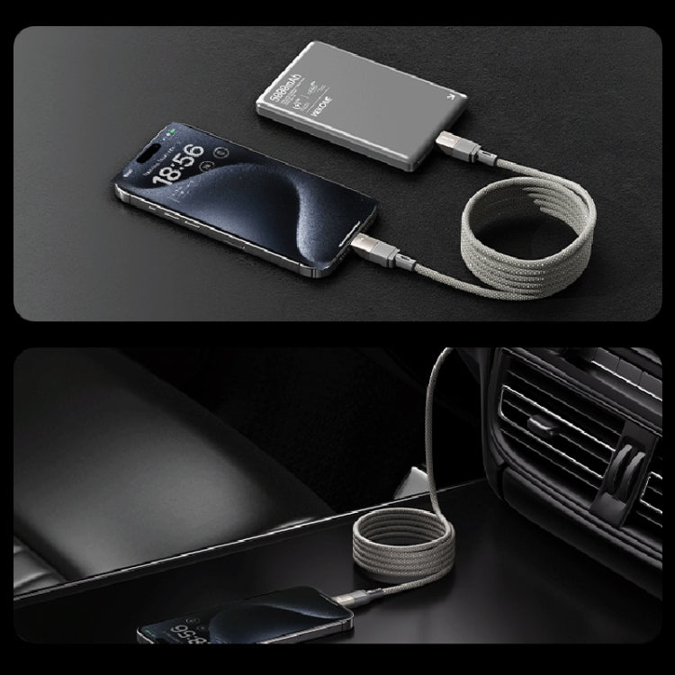 WK WDC-46 Magneto Series 1m 65W Type-C to Type-C Fast Charging Magnetic Data Cable(Grey) - USB-C & Type-C Cable by WK | Online Shopping UK | buy2fix