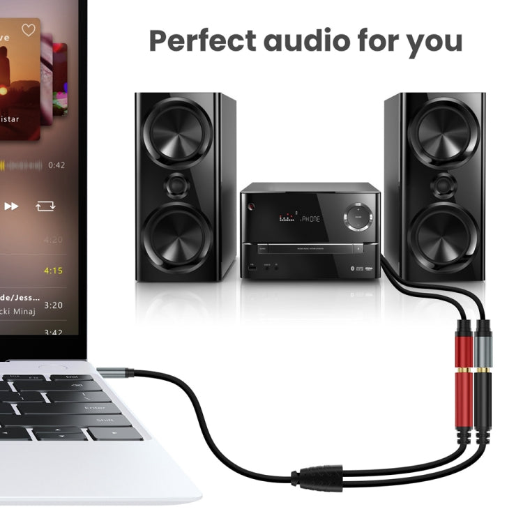 5m Gold Plated 3.5mm TRS Male to 2 x 6.35mm Female Laptop Y Splitter Adapter Audio Cable(Black) - Video & Audio Cable by buy2fix | Online Shopping UK | buy2fix