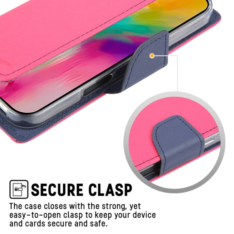 For iPhone 16 Plus GOOSPERY FANCY DIARY Cross Texture Leather Phone Case(Pink) by GOOSPERY