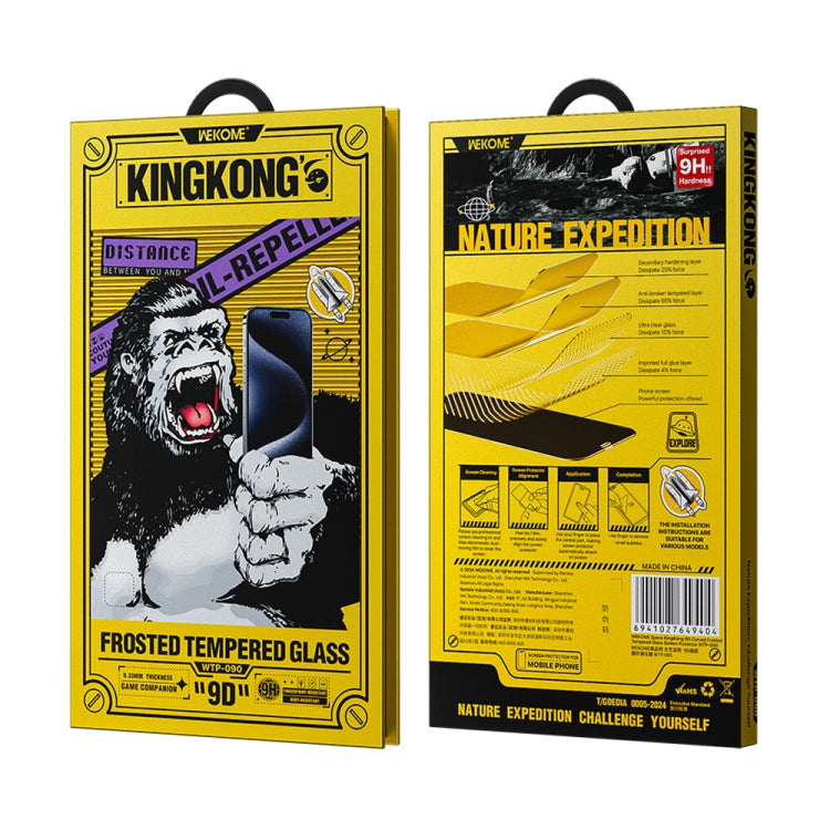 For iPhone 16 Plus / 15 Plus WK WTP-090 Space King Kong 9D Curved Frosted Tempered Glass Film by WK