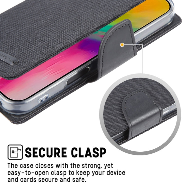 For iPhone 16 Pro Max GOOSPERY CANVAS DIARY Fabric Texture Flip Leather Phone Case(Red) by GOOSPERY