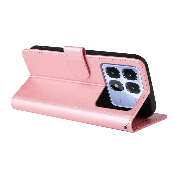 For Redmi K70 Ultra Embossed Butterfly Flowers Leather Phone Case(Rose Gold) by buy2fix