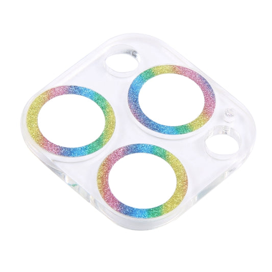 For iPhone 16 Pro / 16 Pro Max Glitter Ring Tempered Glass Camera Lens Film(Colorful) by buy2fix