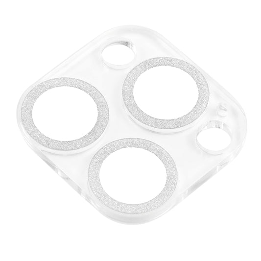 For iPhone 16 Pro / 16 Pro Max Glitter Ring Tempered Glass Camera Lens Film(Silver) by buy2fix