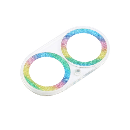For iPhone 16 / 16 Plus Glitter Ring Tempered Glass Camera Lens Film(Colorful) by buy2fix