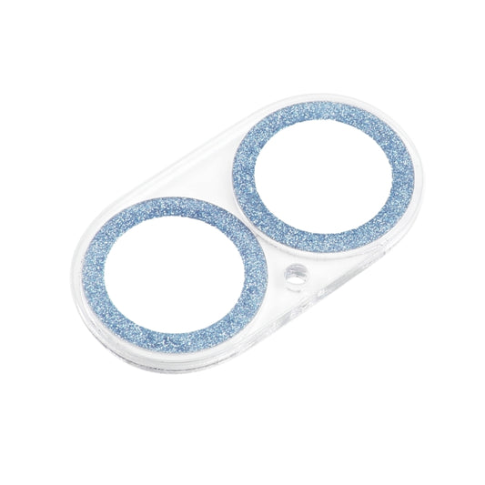 For iPhone 16 / 16 Plus Glitter Ring Tempered Glass Camera Lens Film(Blue) by buy2fix