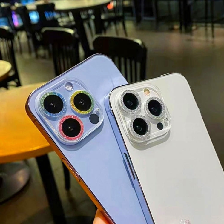 For iPhone 16 Pro / 16 Pro Max Glitter Ring Tempered Glass Camera Lens Film(Colorful) by buy2fix