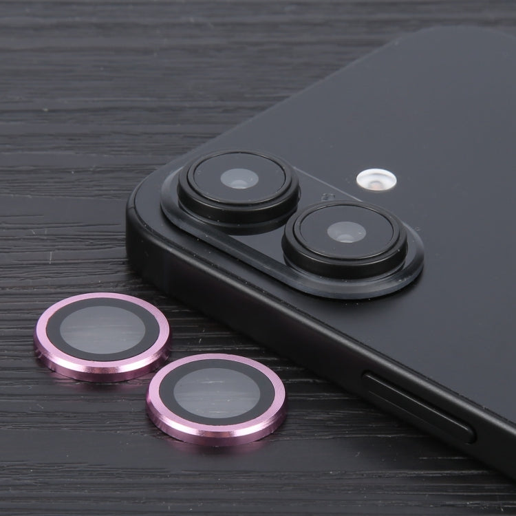 For iPhone 16 Plus / 16 Tempered Glass CD Texture Back Camera Film(Purple) by buy2fix