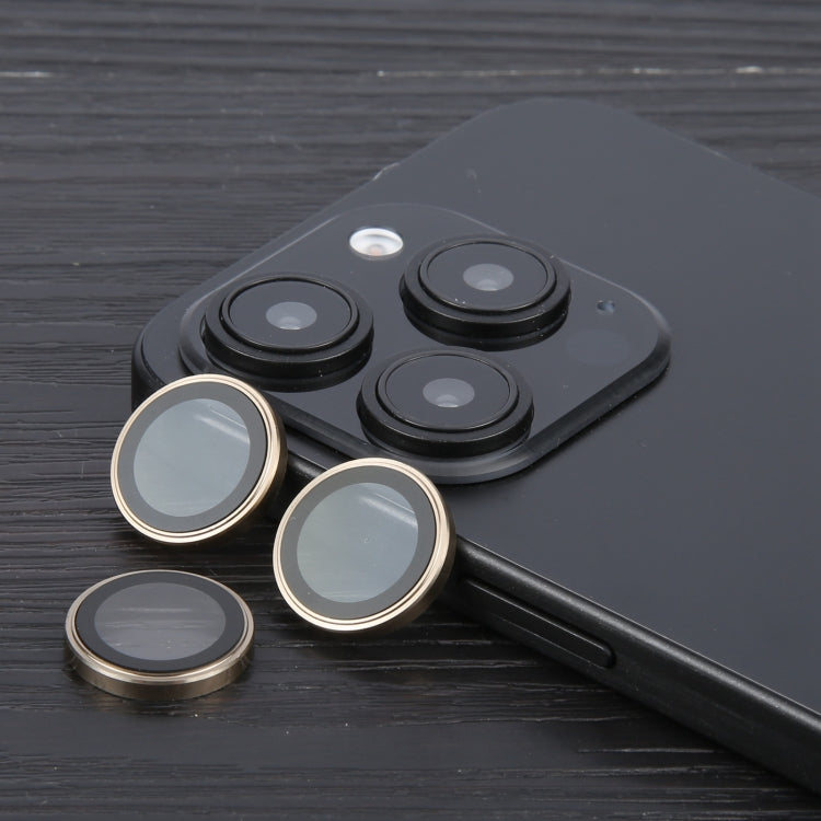 For iPhone 16 Pro / 16 Pro Max Metal Tempered Glass Back Camera Film(Titanium Color) by buy2fix