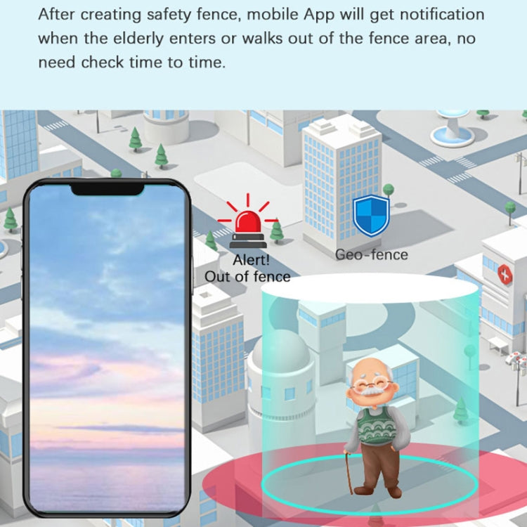 RF-V52-A 1.85 inch Screen GPS Smart Tracker WatchBand Support SOS Call / Health Monitoring For Asia / Europe / Africa / Australia(Red) by buy2fix