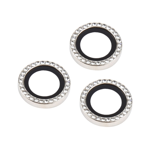 For iPhone 16 Pro / 16 Pro Max 9H Point Drill Camera Lens Protector Ring(Silver) by buy2fix