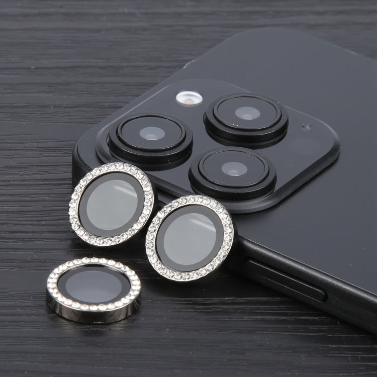For iPhone 16 Pro / 16 Pro Max 9H Point Drill Camera Lens Protector Ring(Black) by buy2fix