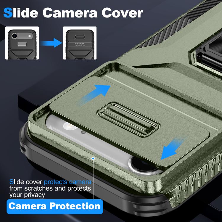 For iPhone Air Sliding Camshield Holder Phone Case(Alpine Green) - iPhone Air Cases by buy2fix | Online Shopping UK | buy2fix