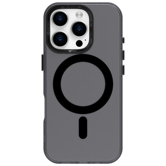 For iPhone 16 Pro Max Candy Magsafe PC Hybrid TPU Phone Case(Black) by buy2fix