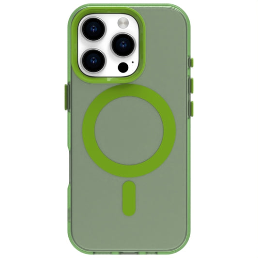 For iPhone 16 Pro Max Candy Magsafe PC Hybrid TPU Phone Case(Green) by buy2fix