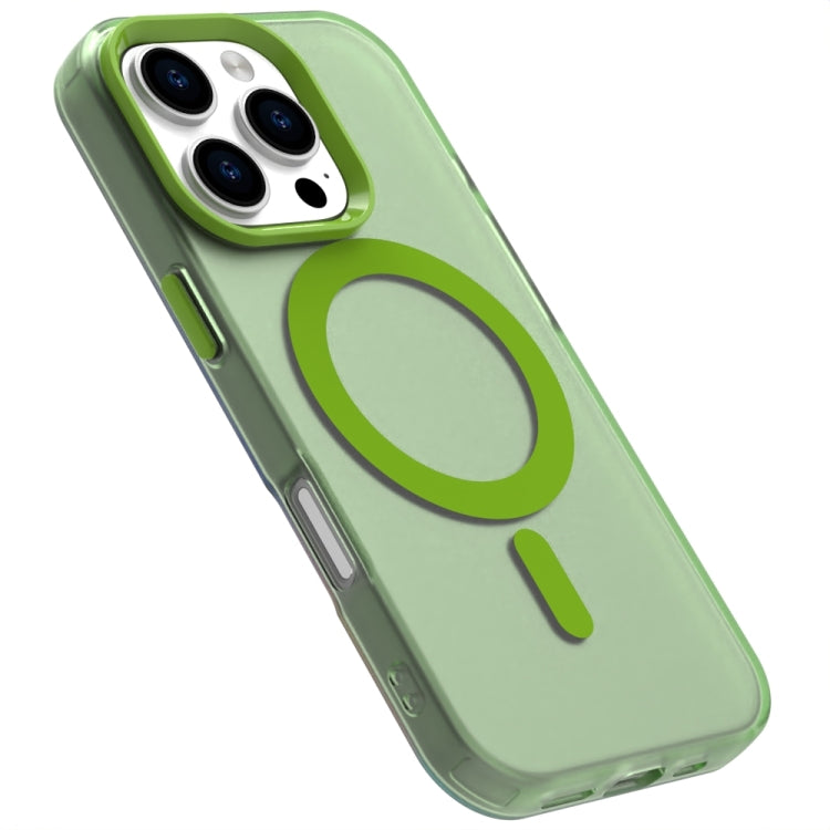 For iPhone 16 Pro Max Candy Magsafe PC Hybrid TPU Phone Case(Green) by buy2fix