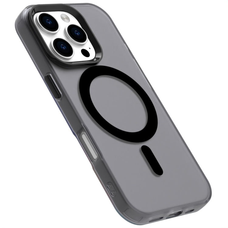 For iPhone 16 Pro Candy Magsafe PC Hybrid TPU Phone Case(Black) by buy2fix