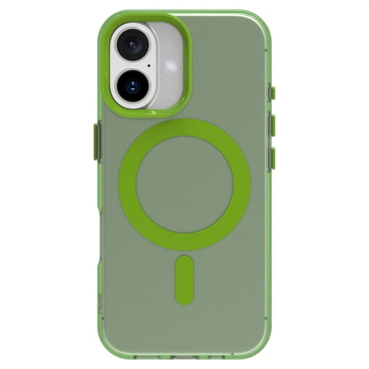 For iPhone 16 Plus Candy Magsafe PC Hybrid TPU Phone Case(Green) by buy2fix