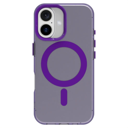 For iPhone 16 Candy Magsafe PC Hybrid TPU Phone Case(Purple) by buy2fix