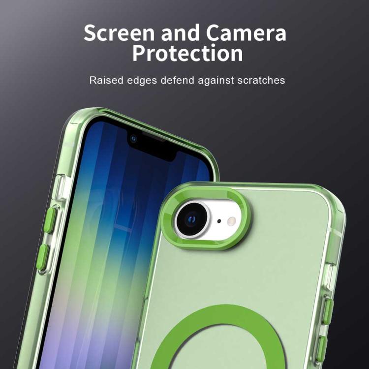 For iPhone 16e Candy Magsafe PC Hybrid TPU Phone Case(Green) - iPhone 16e Cases by buy2fix | Online Shopping UK | buy2fix