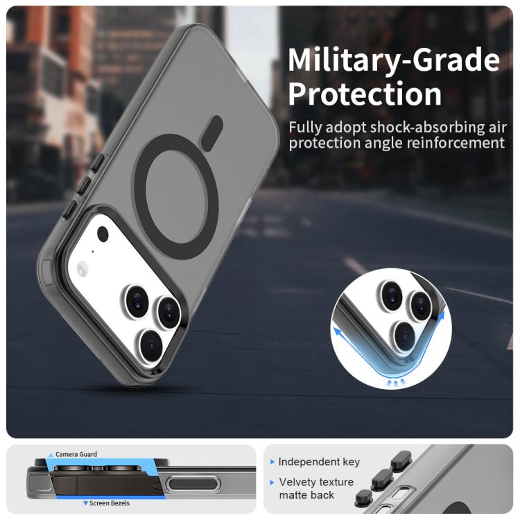 For iPhone 17 Pro Max Candy Magsafe PC Hybrid TPU Phone Case(Black) - iPhone 17 Pro Max Cases by buy2fix | Online Shopping UK | buy2fix