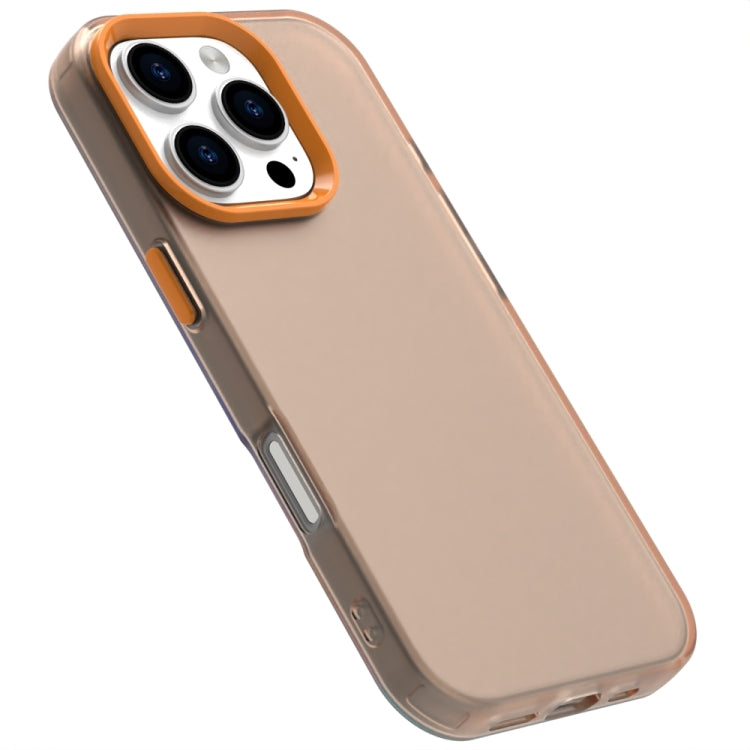 For iPhone 16 Pro Max Candy PC Hybrid TPU Shockproof Phone Case(Orange) by buy2fix