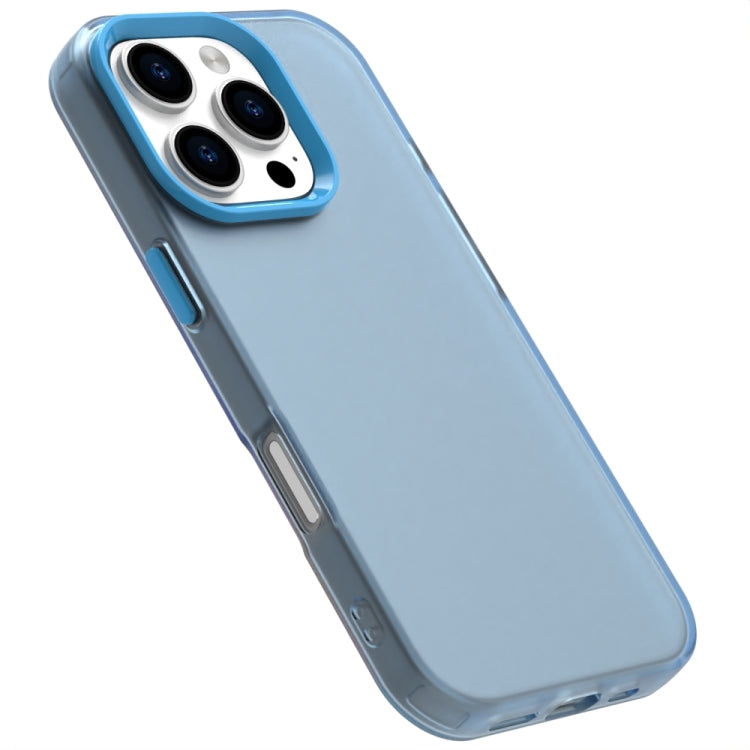 For iPhone 16 Pro Candy PC Hybrid TPU Shockproof Phone Case(Blue) by buy2fix