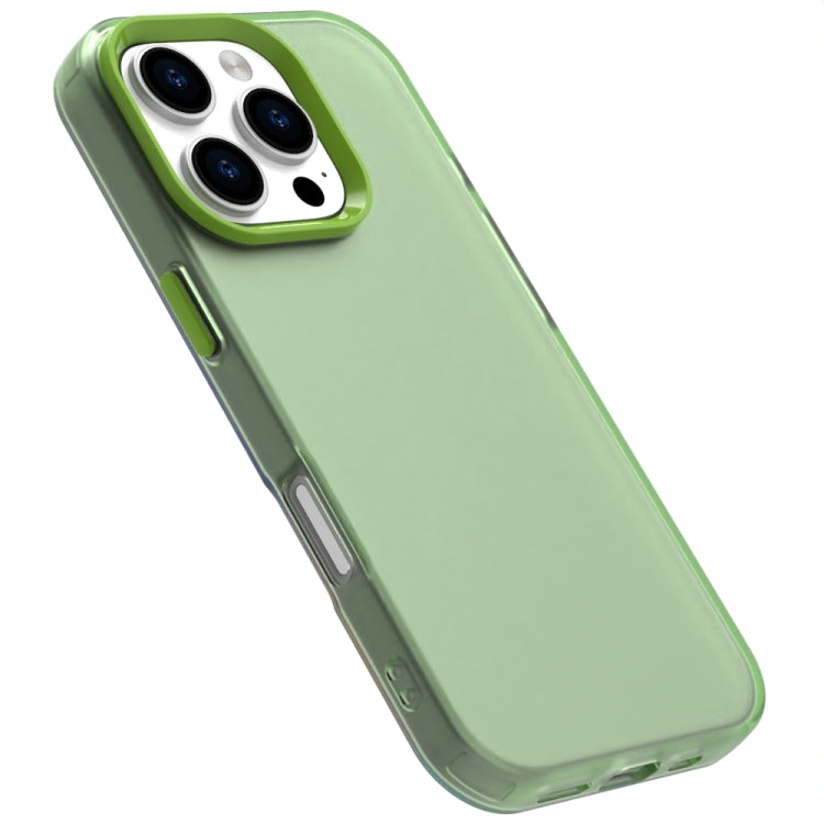 For iPhone 16 Pro Candy PC Hybrid TPU Shockproof Phone Case(Green) by buy2fix