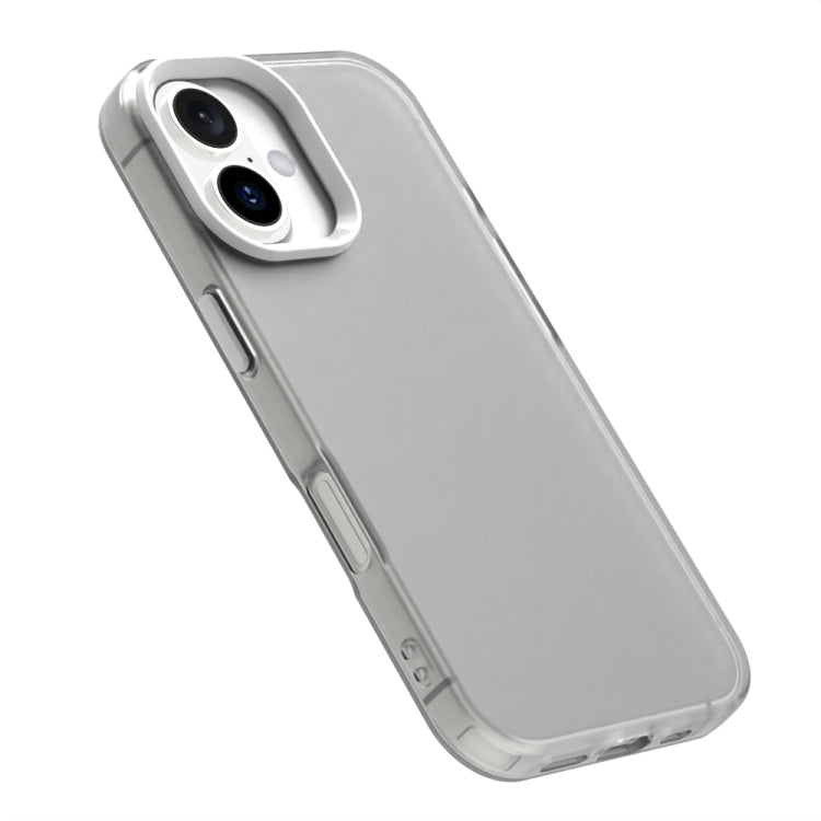 For iPhone 16 Plus Candy PC Hybrid TPU Shockproof Phone Case(White) by buy2fix