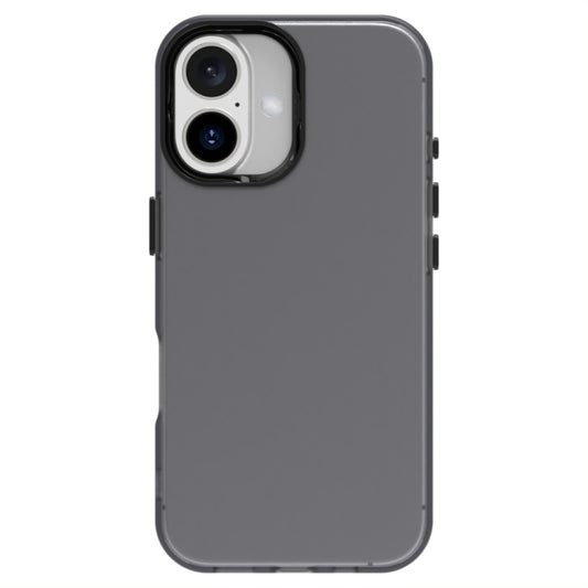 For iPhone 16 Plus Candy PC Hybrid TPU Shockproof Phone Case(Black) by buy2fix