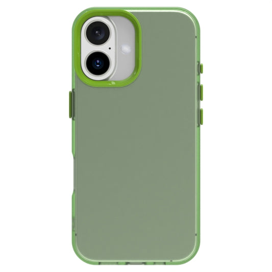 For iPhone 16 Plus Candy PC Hybrid TPU Shockproof Phone Case(Green) by buy2fix