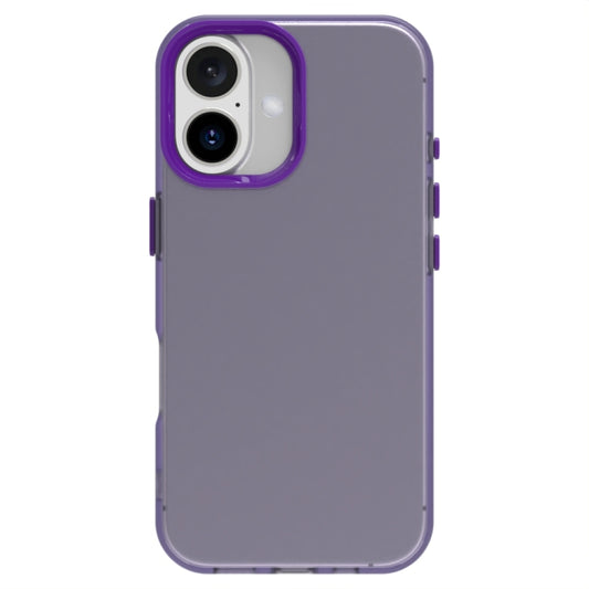 For iPhone 16 Plus Candy PC Hybrid TPU Shockproof Phone Case(Purple) by buy2fix